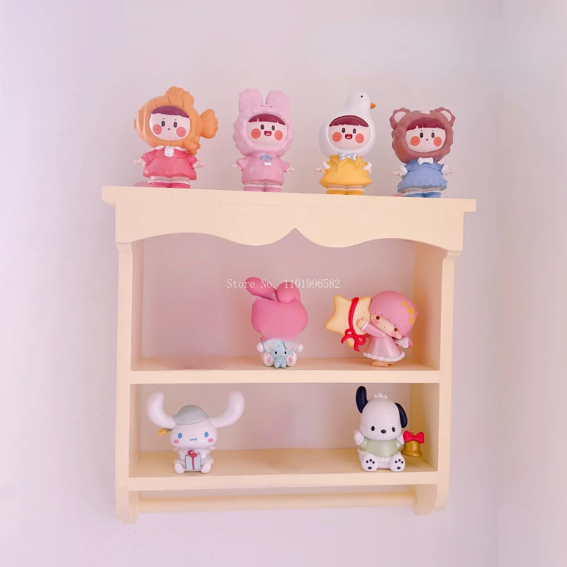 Living Room Storage Shelf Girls Bedroom Wall Decoration Shelf Children\'s Desk Desktop Finishing Tools Doll Model Display Stand