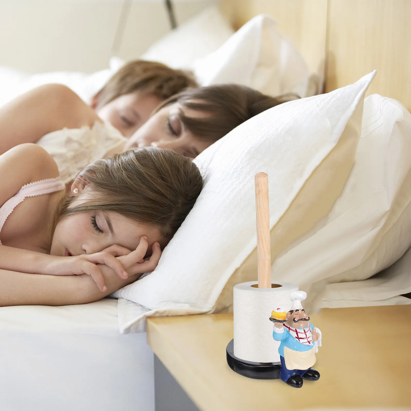 

1 шт. Держатель для салфеток из смолы в дизайне шеф-повара, декоративная подставка для бумажных полотенец, органайзер для кухни и ванной, стильный декор для дома и офиса