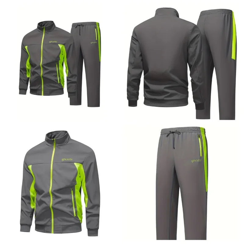 Spring Autumn Outdoor Cycling Sports Leisure Jacket Foot Binding Pants Set Lightweight Breathable Trendy Versatile Sportswear