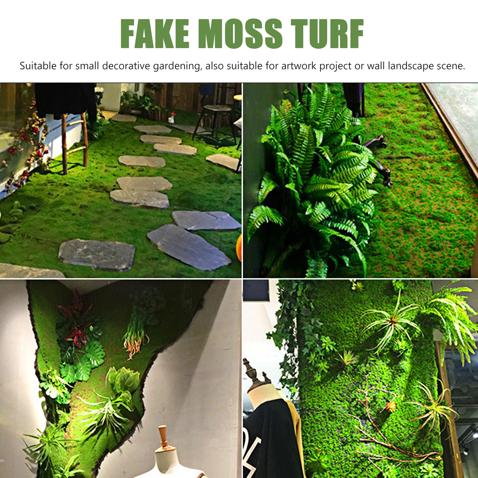 

Artificial Moss Mat Lifelike Simulation Grass For Diy Landscaping Decor Wall Garden Indoor Outdoor Fake Turf