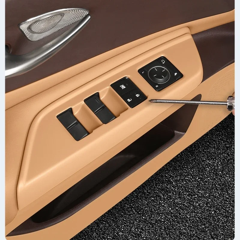 ABS Window Lift Switch Panel Covers-Self-Adhesive Door Glass Control Trim For Lexus ES200 ES300h 2018-2025 Accessories