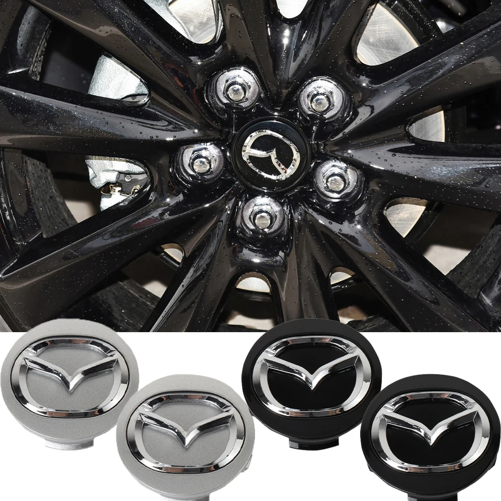 56mm ABS Hub Cap Car Original Wheel Hub Center Cap Accessories For Mazda 2 3 5 6 CX-5 CX-3 CX-4 Axela Demio RX7 MX3 MP MS 323