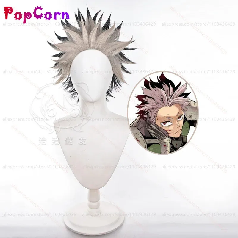 

Парик LQGen Narumi для мужчин, 32 см, короткие волосы, серый, черный парик, косплей, аниме, парики для косплея, термостойкие синтетические парики