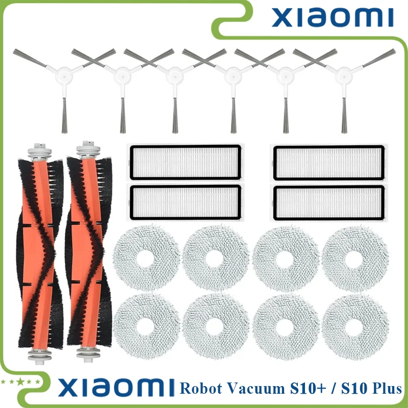 Per Xiaomi Robot Aspirapolvere S10+ / S10 Plus Accessori Spazzola laterale principale Filtro Hepa Mop Straccio Panno Pezzi di ricambio