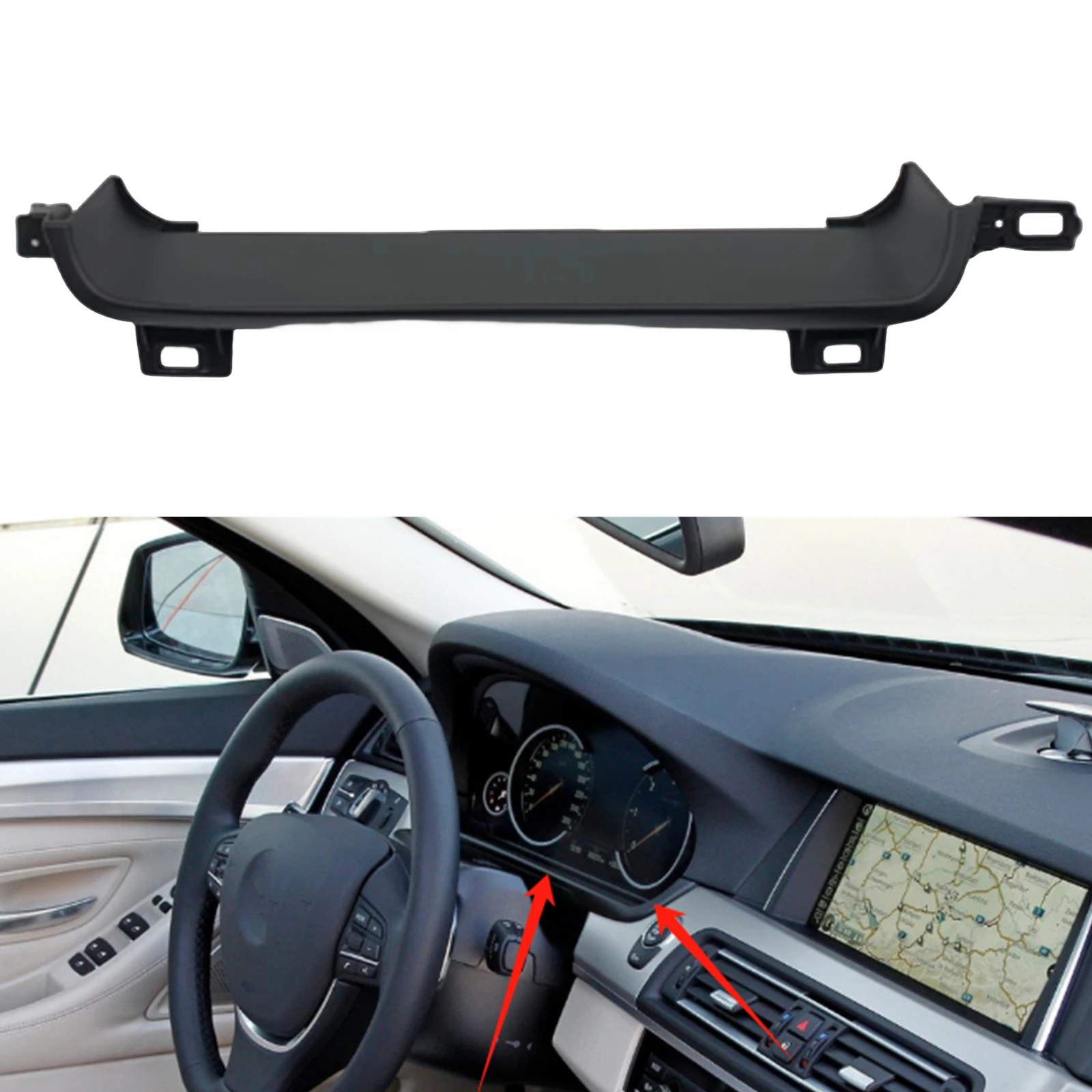 

Interior Front Dashboard Panel Trim Dash Panel Strip For Bmw 5 Series F10 2011-2016