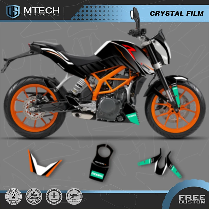 

DSMTECH Team Motorcycle Graphics Background Decals Stickers Kits For KTM Duke 125 200 390 2011 2012 2013 2014 2015 2016 002
