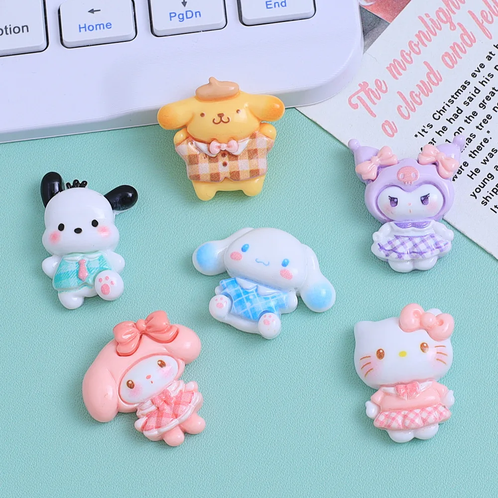 

100pcs Kawaii Flatback Resin Mini Cartoon Sanrio Kulomi Melody DIY for Phone Case Pendant Hairclip Keychain Earrings Accessories