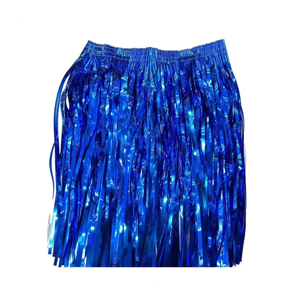 High Waist Skirt Comfortable Summer Skirt Hawaii High Waist Rain Silk Skirt Double Layer Hem Beachwear Kids Leisure Travel Party