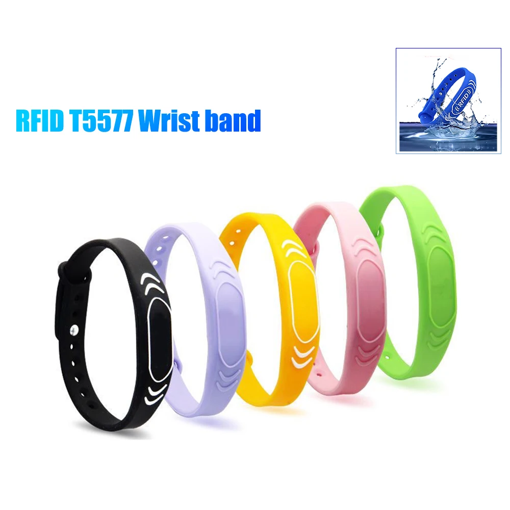 3/5pcs Smart Chip Rewritable Rfid T5577 Bracelet Wristband Id 125khz Copy Tag Em4305 Badge Clone Write Waterproof Token