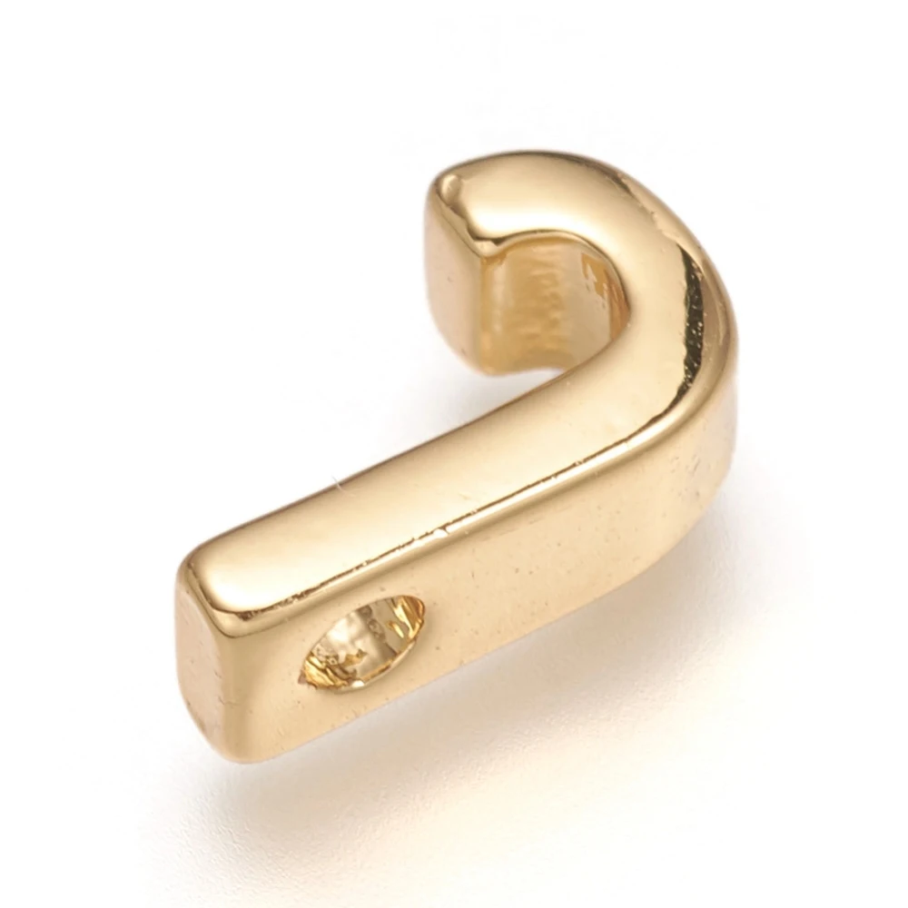 1 Pcs Real 18K Gold Plated Brass Letter Charms Long-Lasting Plated Pendants Letter.J Jewelry Findings for Women Jewelry DIY