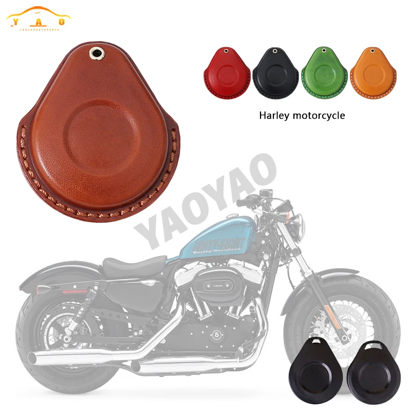 Genuine Leather Motorcycle Key Case For Harley Davidson X48 1200 Street Glide Keychain Accessories