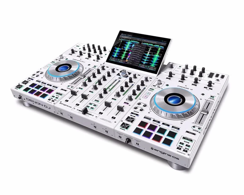 DJ Prime 4 Edição Limitada Branco Mixer Controlador Sistema, Produtos 100% Originais