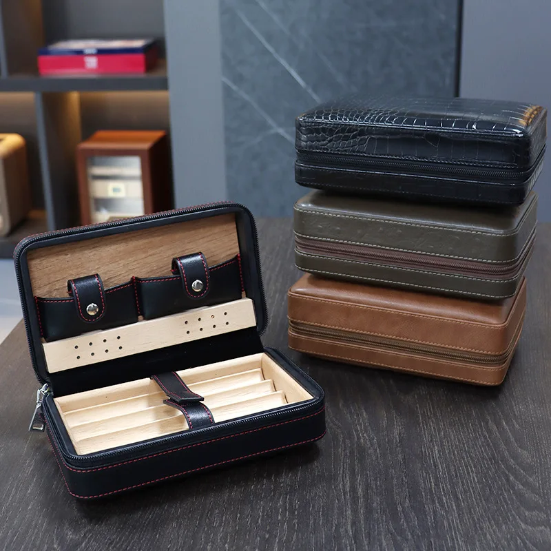 

Imported cedar high-end easy to use 4-pack portable storage moisturizing humidor