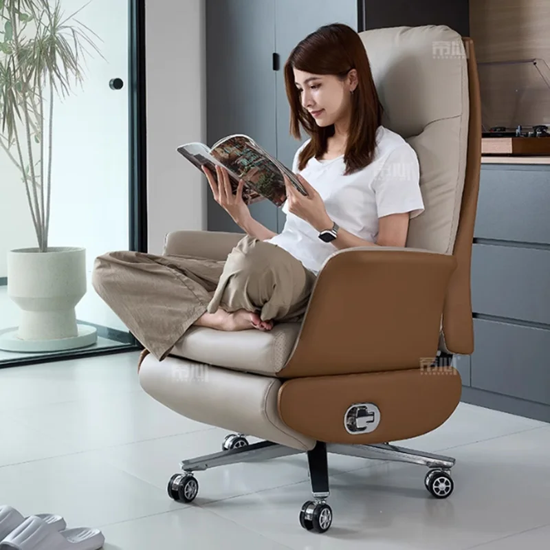 Kursi Kantor Nyaman Komputer Sandaran Kaki Ergonomis Kursi Kantor Santai Belajar Tahta Furnitur Trendi Silla Oficina