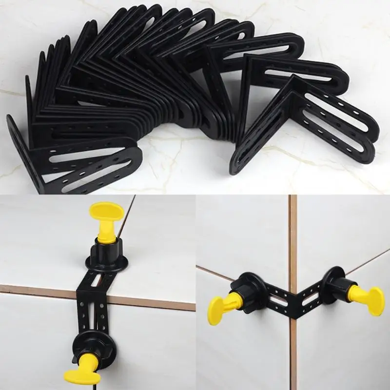 A9BF 25Pcs Reusable Tile Leveler Spacers Wall Floor Tile Adjustment Tool DIY Tile Leveler Clip for Stone Installation