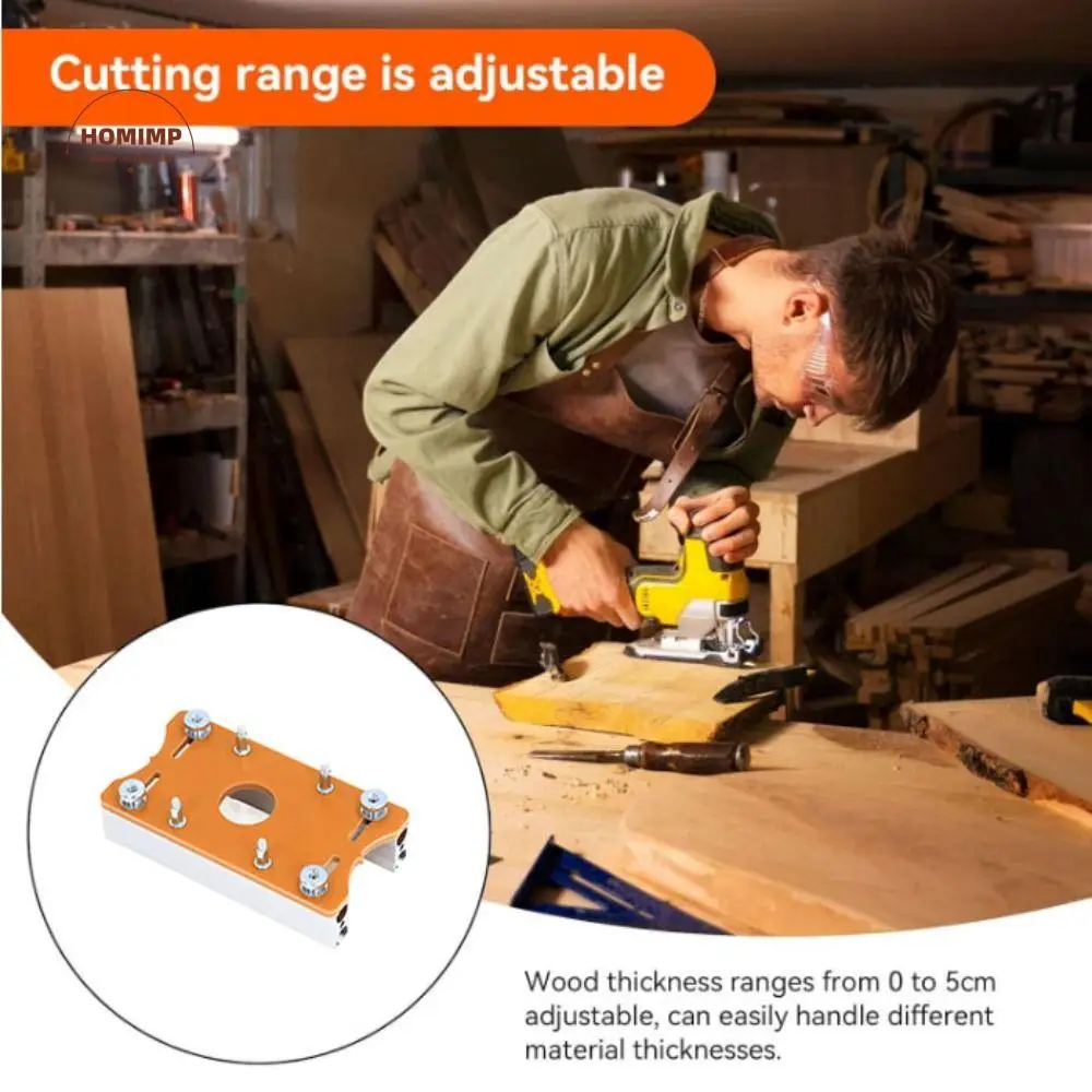 

Woodworking Router Slotting Locator Adjustable Invisible Fasteners 2 in 1 Router Base Efficient Aluminum Alloy Slotting Bracket
