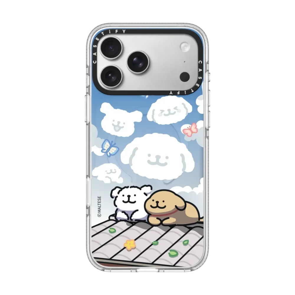 CASETiFY MAltese Line Dog Art Cute Series Magnetic Drop-proof Case for iPhone 13 14 15 16 17 Pro Max Air 16 Plus Protect Cover view 2