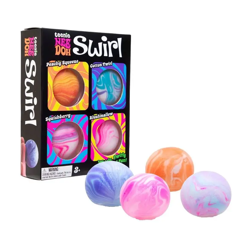 The Groovy Glob Slow Rebound Stress Relief Ball NeeDoh Teenie Swirl Squeeze Fidget Sensory Toy For Adults Office Anxiety