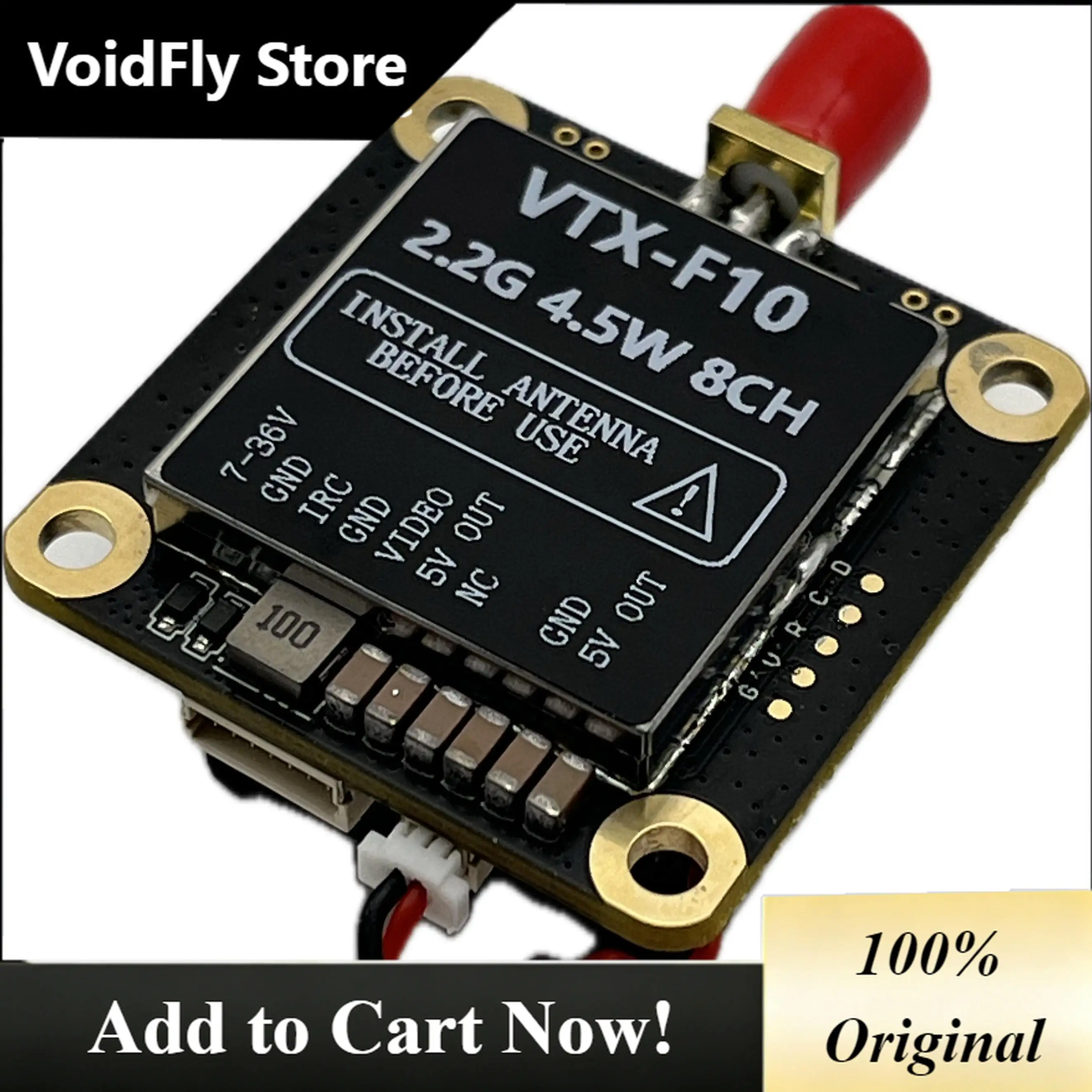 VoidFly FLYTO 2.2G VRX VTX 1.6W/4.5W Simulated Image Transmitter Remote Transmission Accessories for Unmanned Aerial Vehicles Re