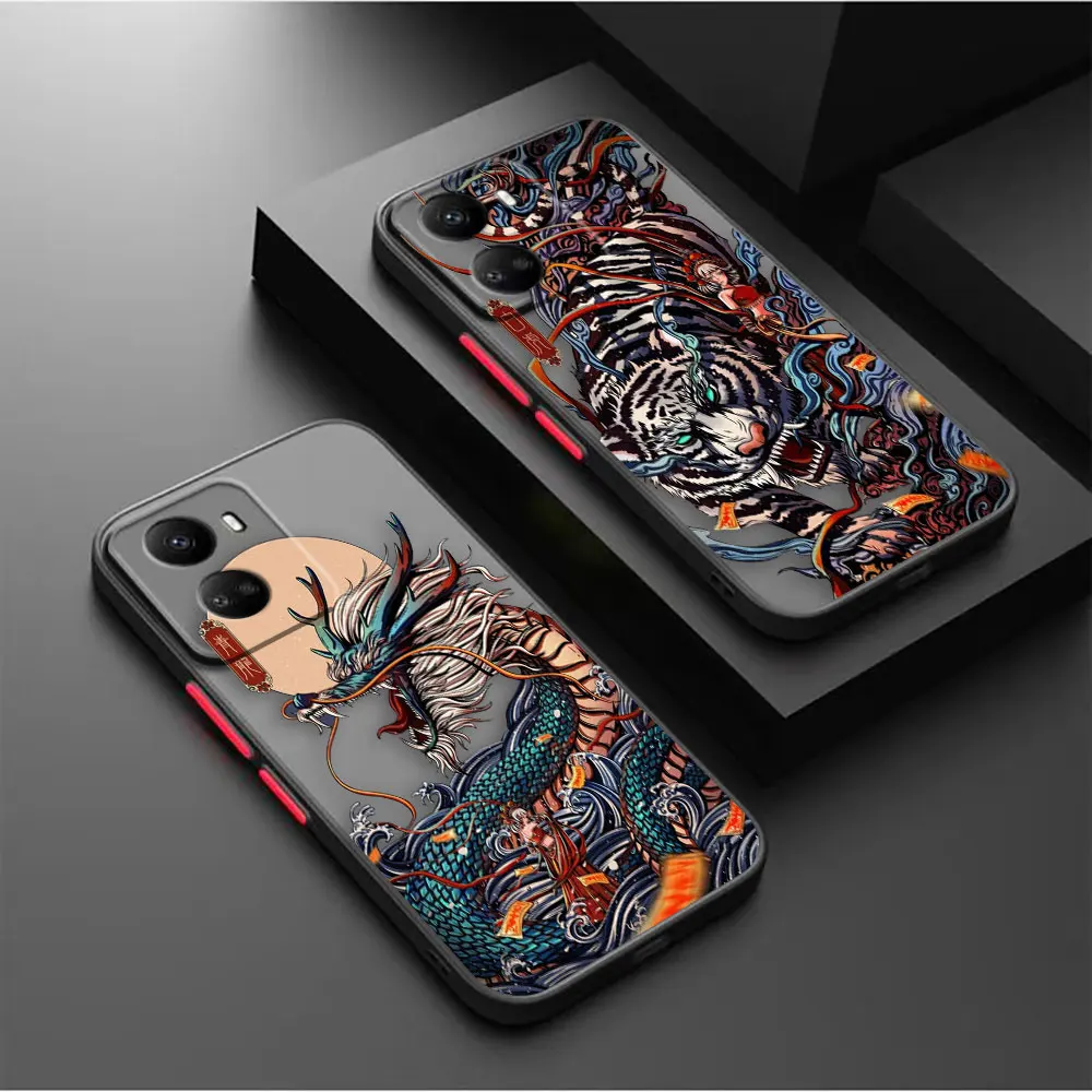 

Matte Phone Case for Huawei NOVA Y70 9 8SE 8 7SE 7I 7 6 5I 5 4 3I 4G 5G Silicone Case Coque Funda Capa Shell Cover Dragon Paint