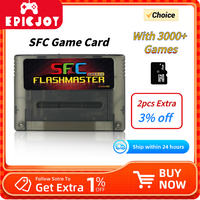 Super SFC Game Card 3000 in 1 With 8GB TF Card Game Card For Nintendo SNES SFC Game Console With TF Card