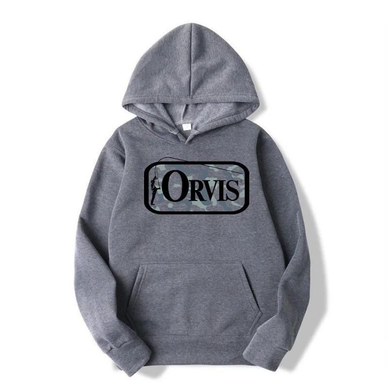 Men\'s Stay Orvis front and back Printed Sweatshirts Classic Funny Hoodies for Women Sportswear Tops Fishing outdoors Hoodies