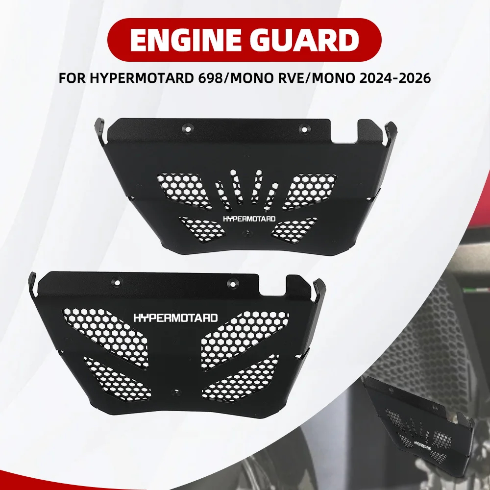 

Motorcycle Front Engine Guard Protector Lower Chin Fairing Spoiler Cover For Ducati Hypermotard 698/Mono RVE/Mono 2024 2025 2026
