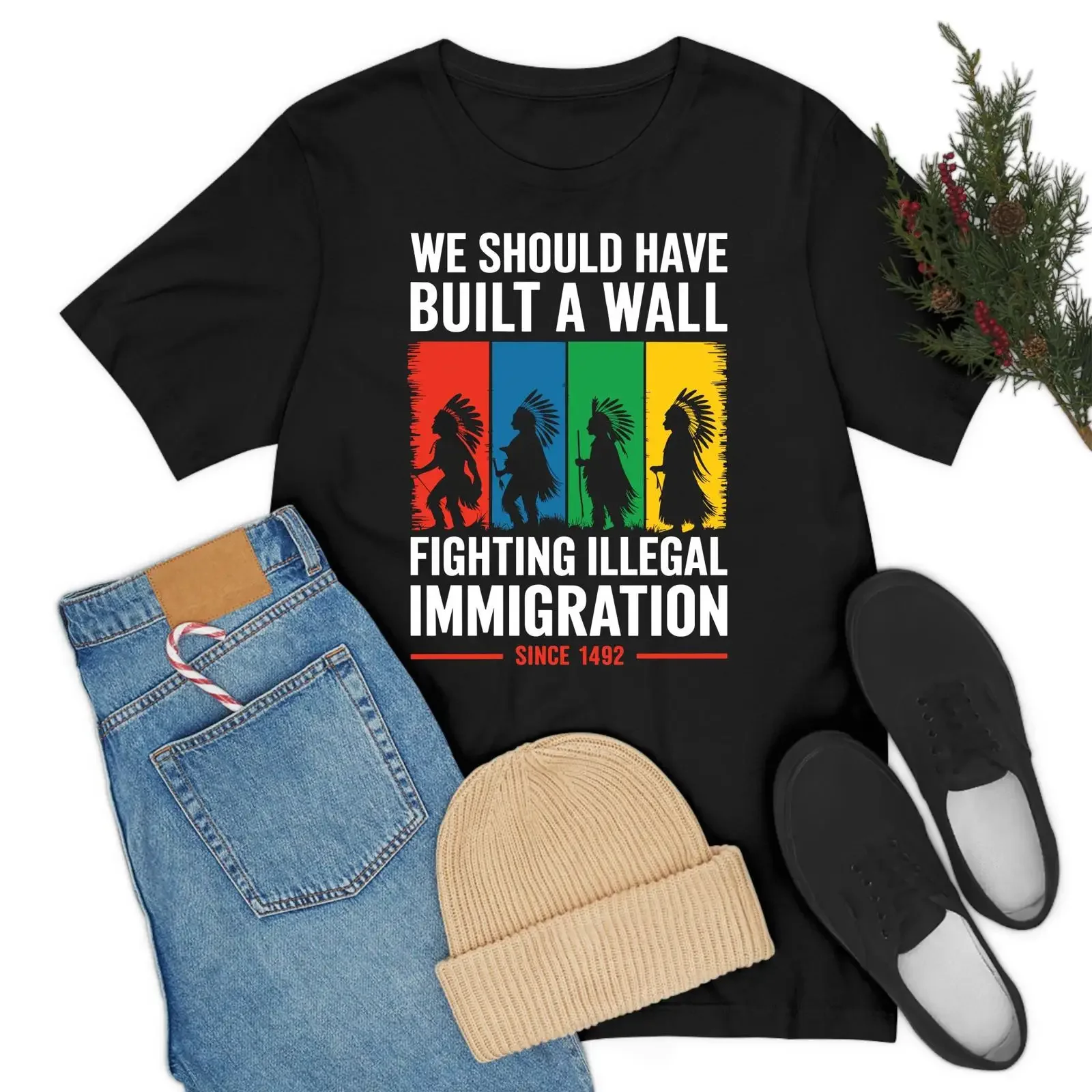 We Should Have Built A Wall Fighting Illegal Immigration T Shirt For  vintage Washed graphic Slightly fashion Stylish Soft