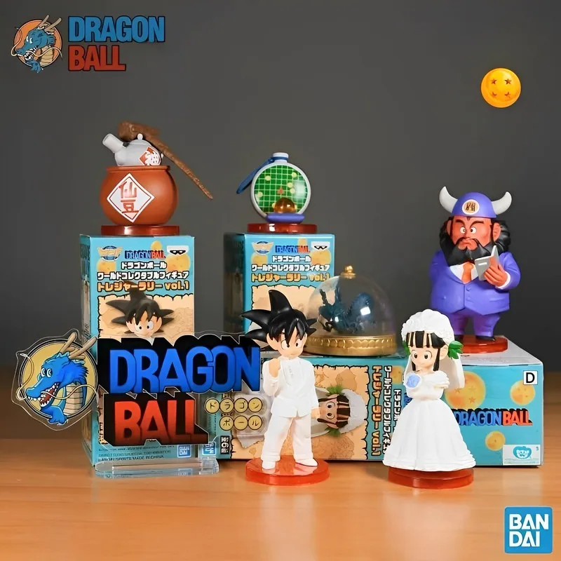 

6pcs/set Original Dragon Ball Wcf Treasure Rally Vol.1 Gyuumaou Goku Chichi Senzu Beans Figure Figurals Brinquedos Model Gift