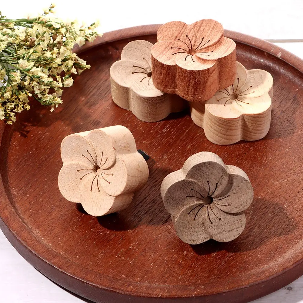 1PC Flower shape Essential Oil Aromatherapy For Sleep Home Wooden Aroma Essential Oil Diffuser Diffused Wood Essential Oil