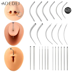 AOEDEJ 1 PC G23 Titanium Piercing Kit Internal Thread Curved Taper Insertion Pin Tool For Tragus Helix Lip Nose Piercing Jewelry