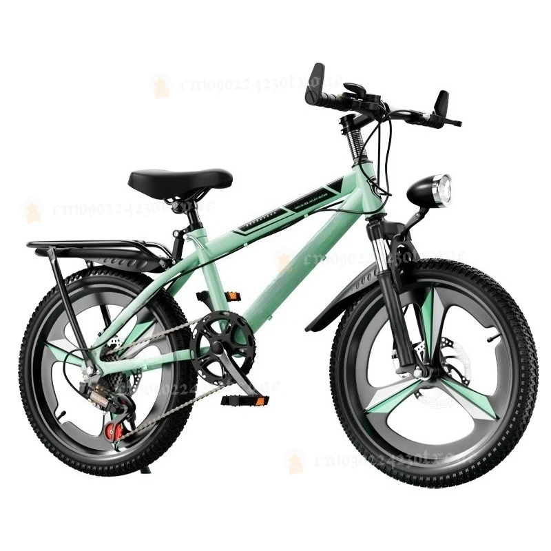 22-inch, suitable for riders 140–155 cm tall, with shock-absorbing disc brake, and spoked wheels.