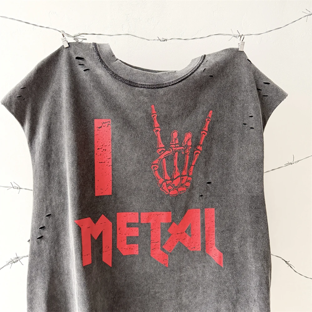 Hole SAINT I love Metal Sleeveless T-shirt Men Women BestQuality 2026ss T Shirt Top Tees