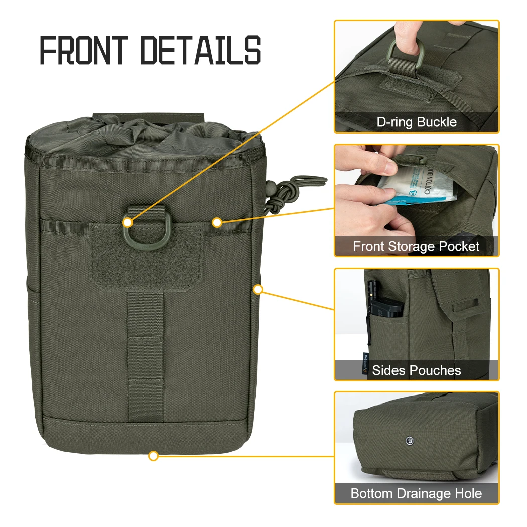 IDOGEAR 전술 덤프 파우치 MOLLE 드롭 파우치 - Tactical Dump Pouch Foldable Drop Bag 리뷰 및 가격