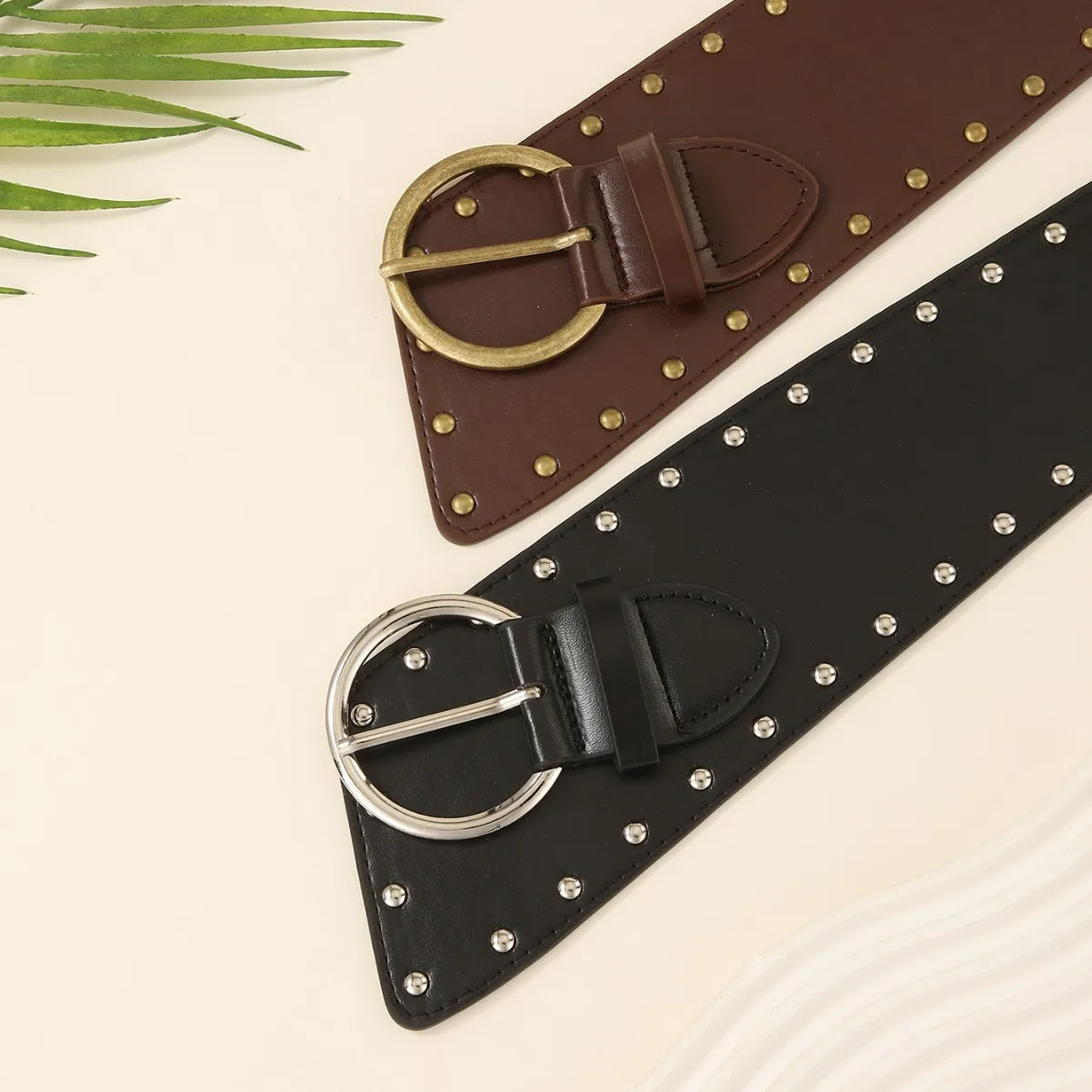 2026 High Quality Ladies Corset Rivet Irregular Belt Wide Girdle Dress Coat Suit Decoration Belts for Women Luxury Designer