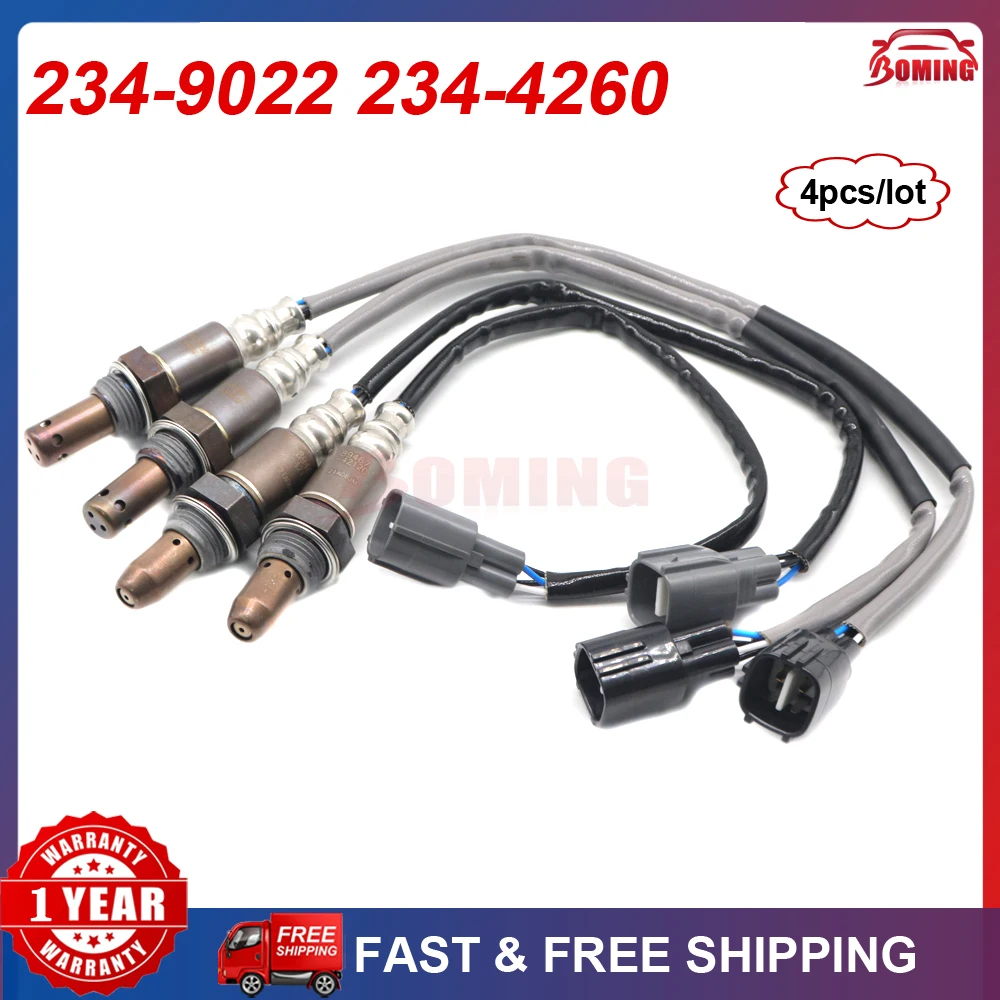 

4Pcs Car Upstream & Downstream O2 Oxygen Sensor 234-9022 234-4260 For Toyota Tacoma 2.7L L4 RWD Automatic trans 2349022 2344260