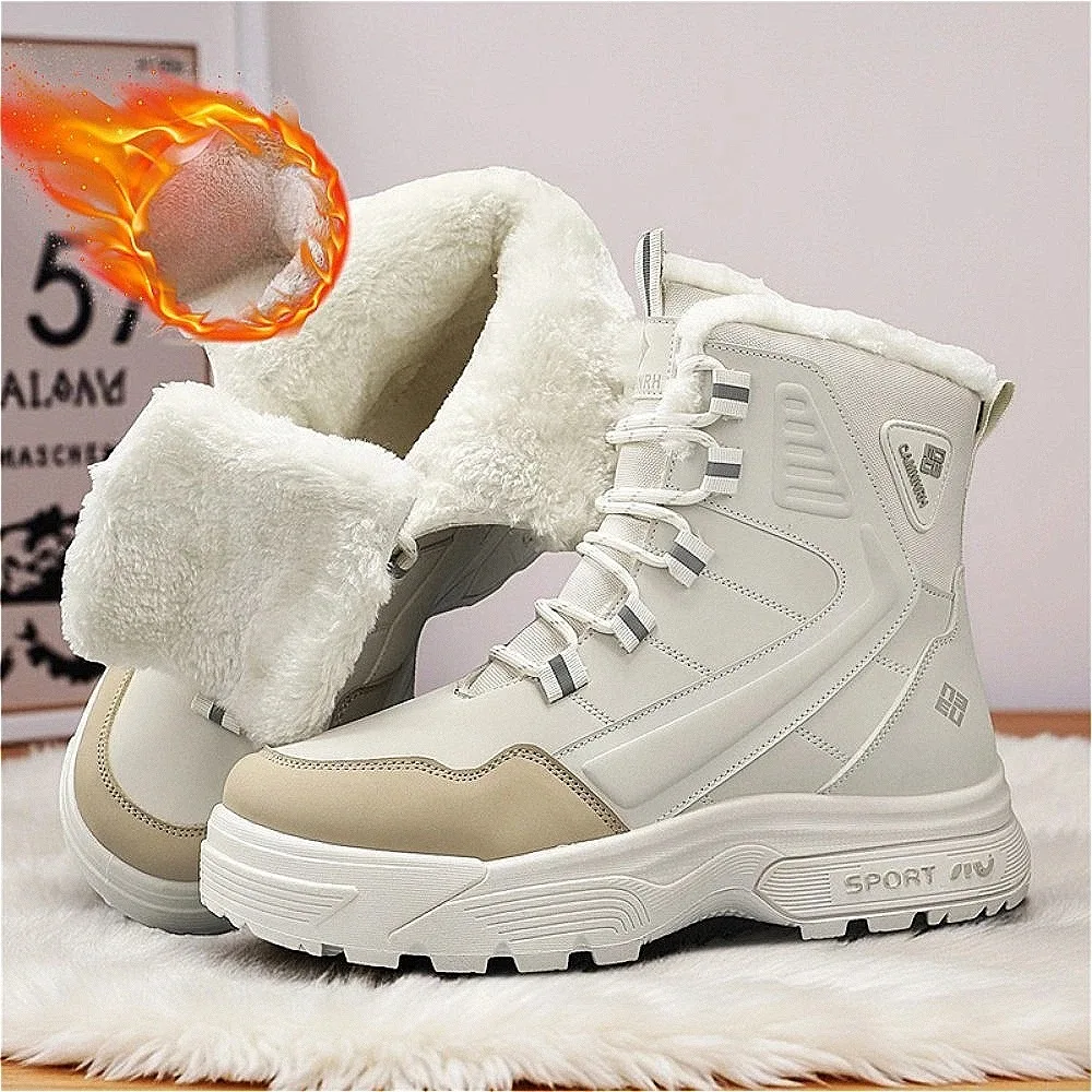 

Winter Plus Velvet Warm Cotton Shoes Casual Sports Men's Large Size Outdoor Mountaineering Snow Boots==ботинки Зимние Мужские