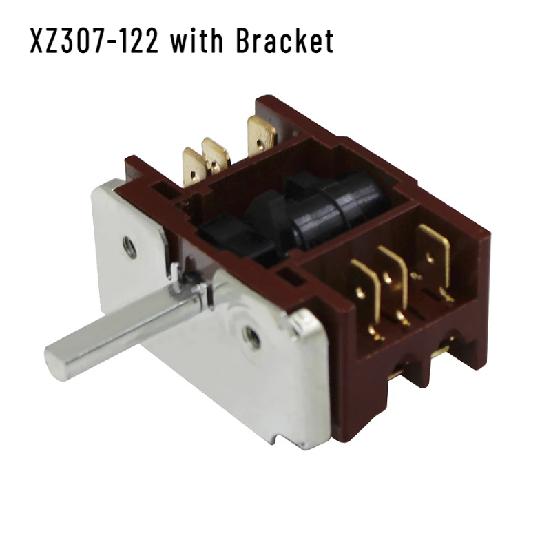 1Pcs 250V 16A Position Switch XZ307-122 for Oven Steamer Rotary Electrical Heater Power Knob Function Switch with Bracket
