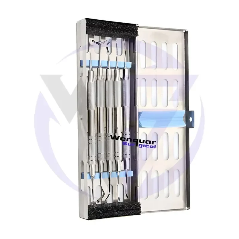 Dental Resin Restoration Kit 5/Pcs High-Quality Manual Composite Filling Instruments Storage Cassette