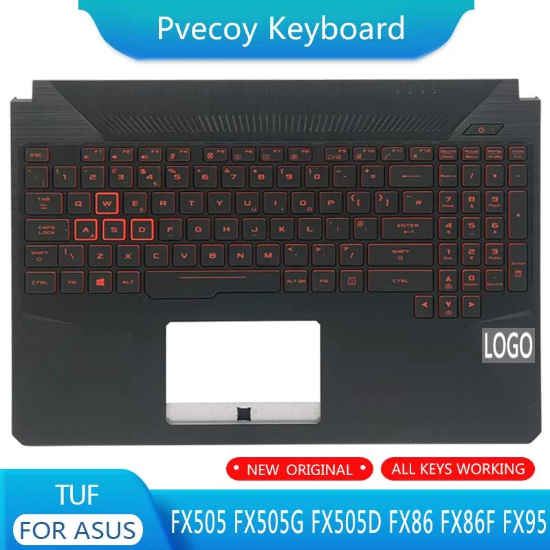 Imagem -01 - Teclado do Case do Palmrest do Portátil Versão Inglesa dos E.u. Tampa Superior Tuf Fx505 Fx505g Fx505d Fx86 Fx86f Fx95 Novo