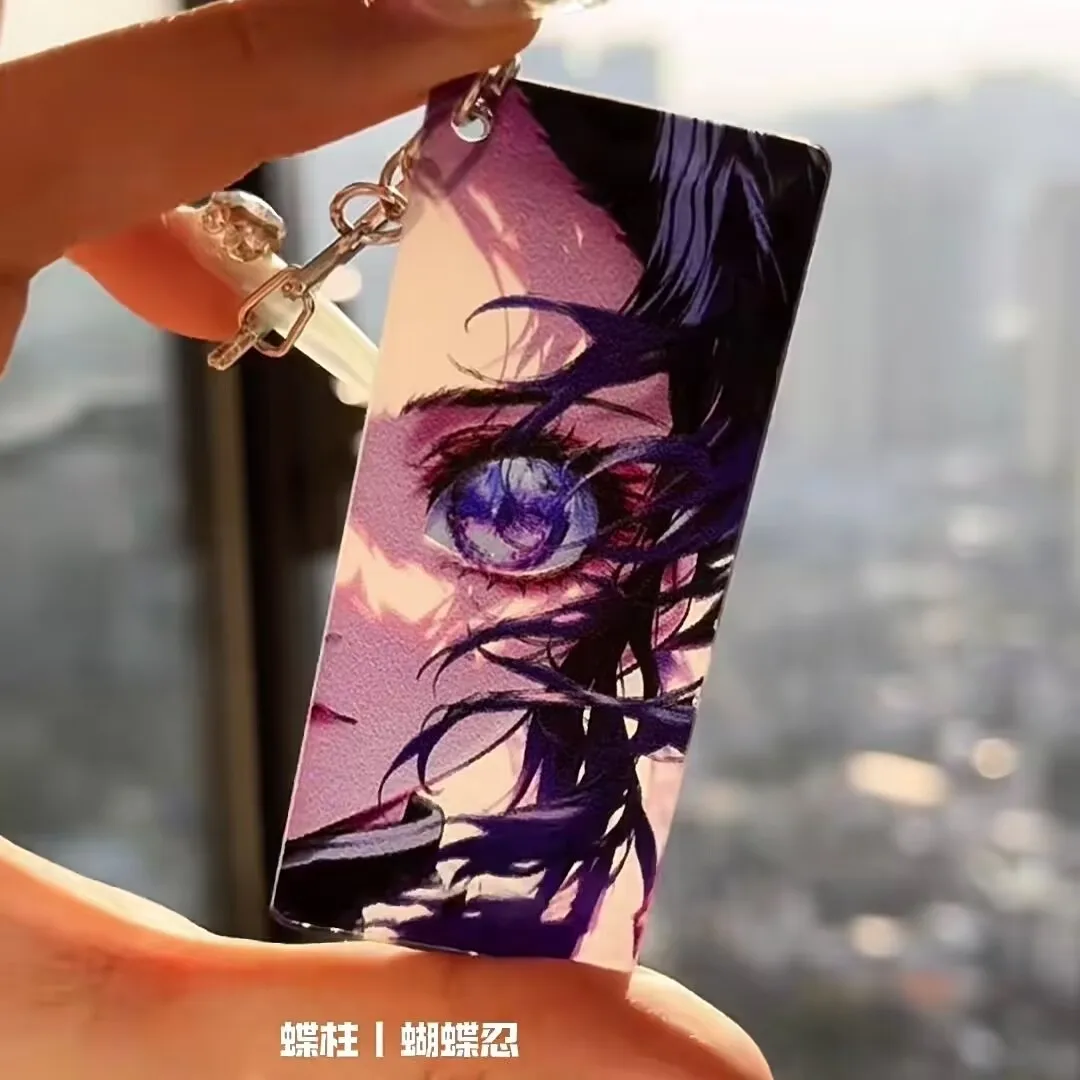 سلسلة مفاتيح أكريليك شفافة للعين "Demon Slayer"، قلادة حقيبة ذات مظهر عالٍ، قلادة هدية Yoshiyuki Tomioka