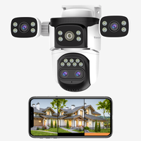VSTARCAM 8MP 2K Four-Lens Security Camera Outdoor, 10x Zoom, Human Detection, Color Night Vision, Pan & Tilt,Two-Way Audio