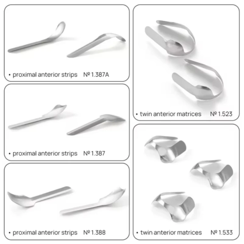 

1 коробка стоматологических проксимальных передних матриц-полосок Twin Matrices, секционные контурные матрицы для композитных реставраций