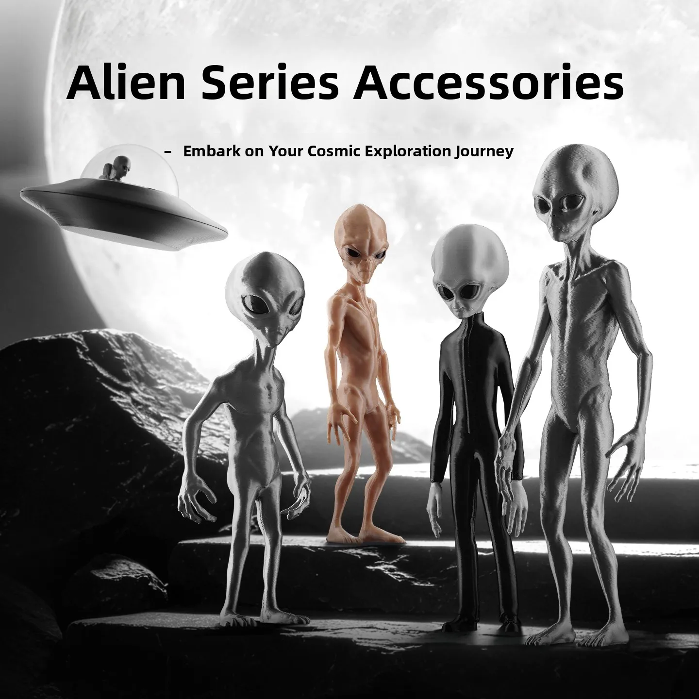 2025 New Peru Alien Figure Printed by FDM3D Multicolor Molding High Grey Man Collectible Model Toy for Ages 14 And up