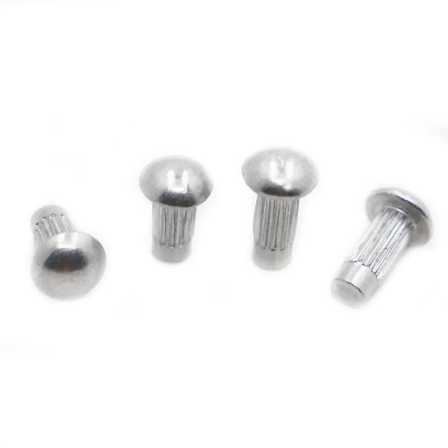 M2 M2.5 M3 M4 GB827 Aluminum Button Round Head Knurl Shank Solid Rivets For Label Nameplate Aluminum Rivets Pop It 50-100P