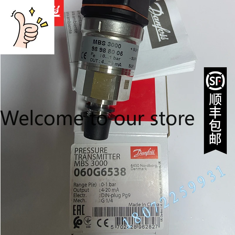First-level Agent MBS3000 060G6538 Danfoss, Pressure Sensor 0-1bar 4-20mA Original