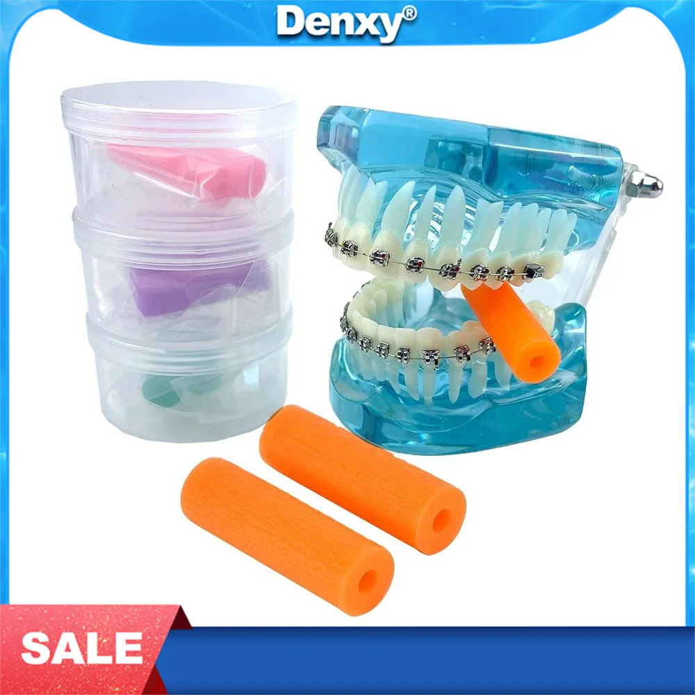 

Denxy 6Pcs/3box Dental Teeth Chew Tooth Aligner Chewies Aligner Tray Seaters Teether Orthodontic Silicone Stick Perfect Smile