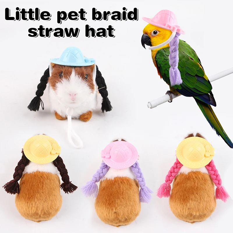 

Cute Mini Hat For Small Animals Adjustable Pet Cosplay Clothing Headgear Hamster Birds Guinea Pig Little Pet Assessories