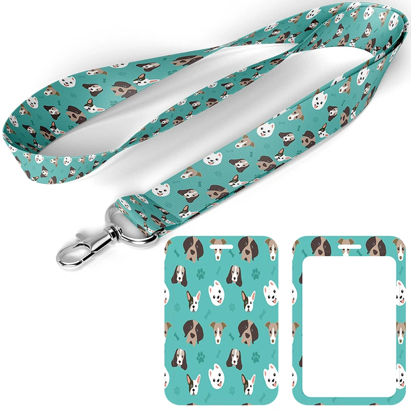 B0937 Leuke Hond Cartoon Lanyards Kaart Nekkoord Lanyards Id Badge Houder Sleutelhanger Key Holder Hang Touw Sleutelhangers Accessoires Gift