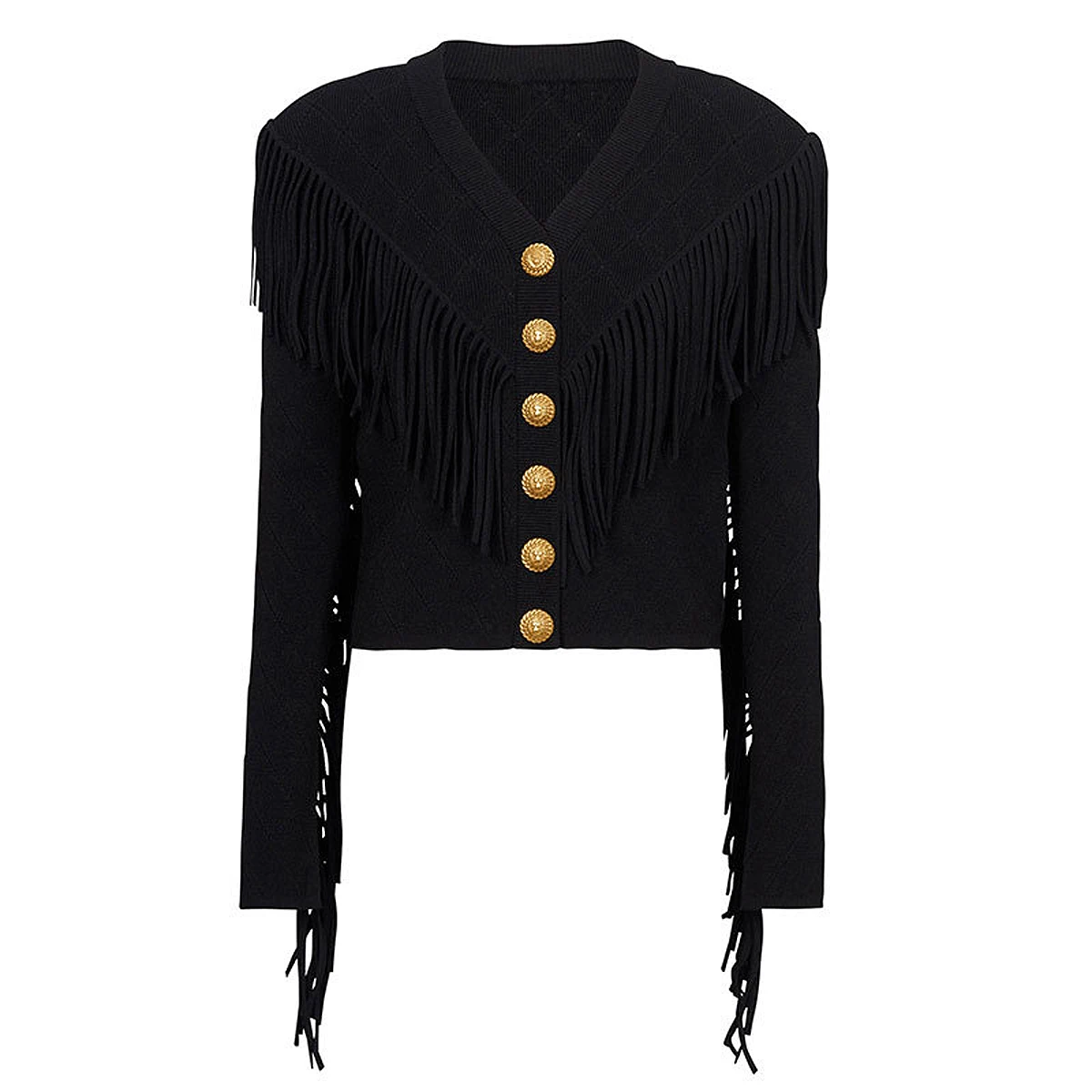 

High-end Spot 2024 Spring And Autumn New High-quality Knitwear Long Sleeve V-neck Tassel Cardigan Top Woolen Jacket